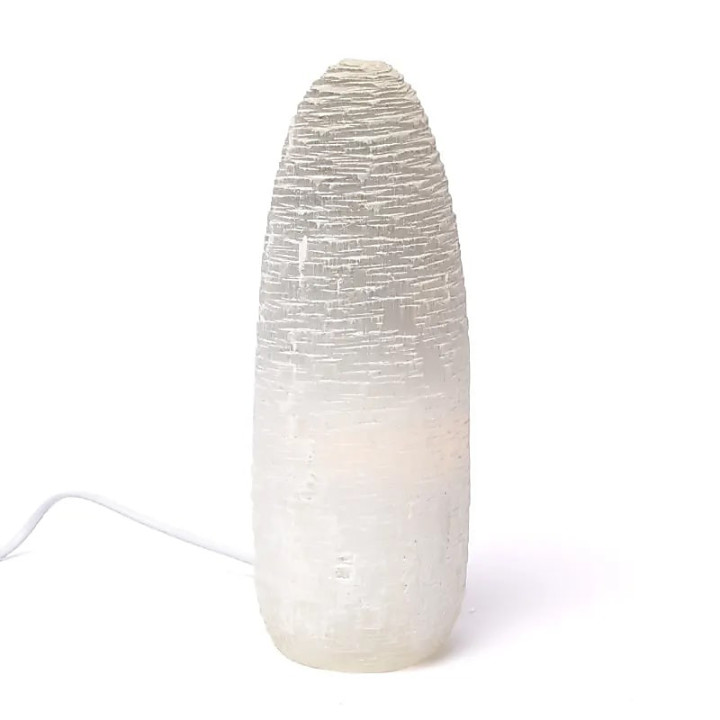 Lampe en sélénite neige | Pieralune