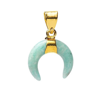 Pendentif lune croissante amazonite | Pieralune