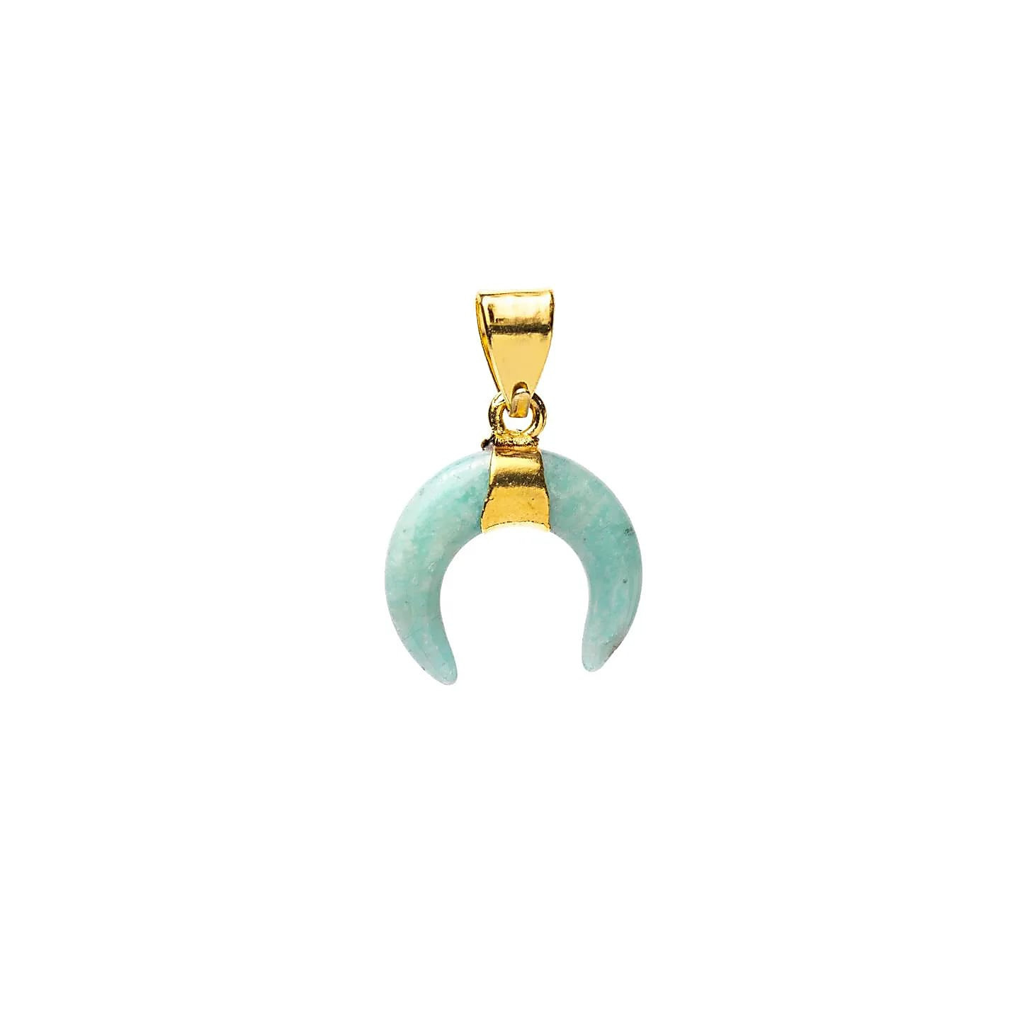 Pendentif lune croissante amazonite | Pieralune