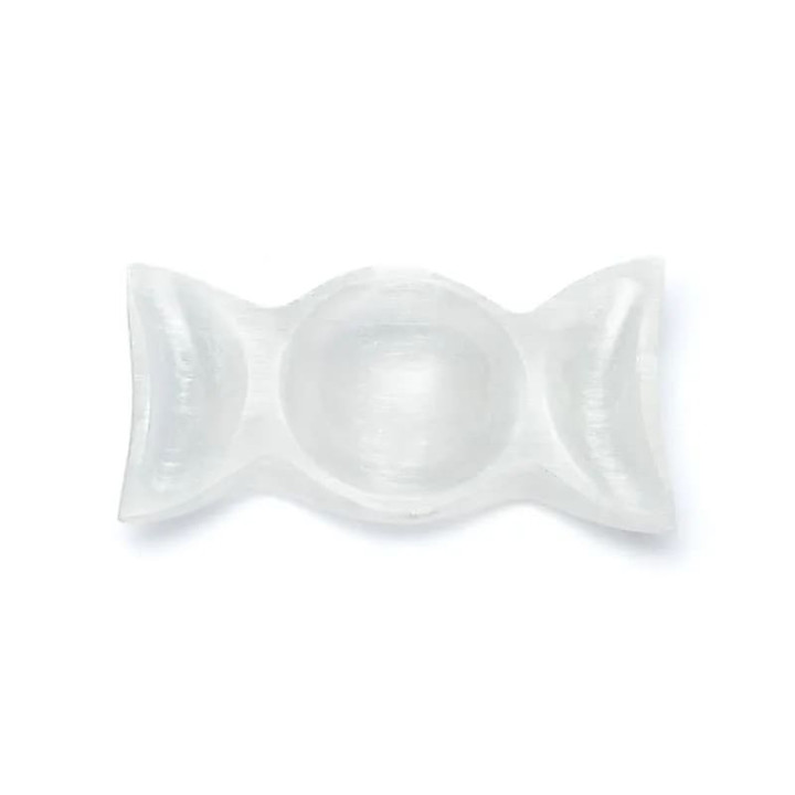 Plateau en sélénite triple lune | Pieralune