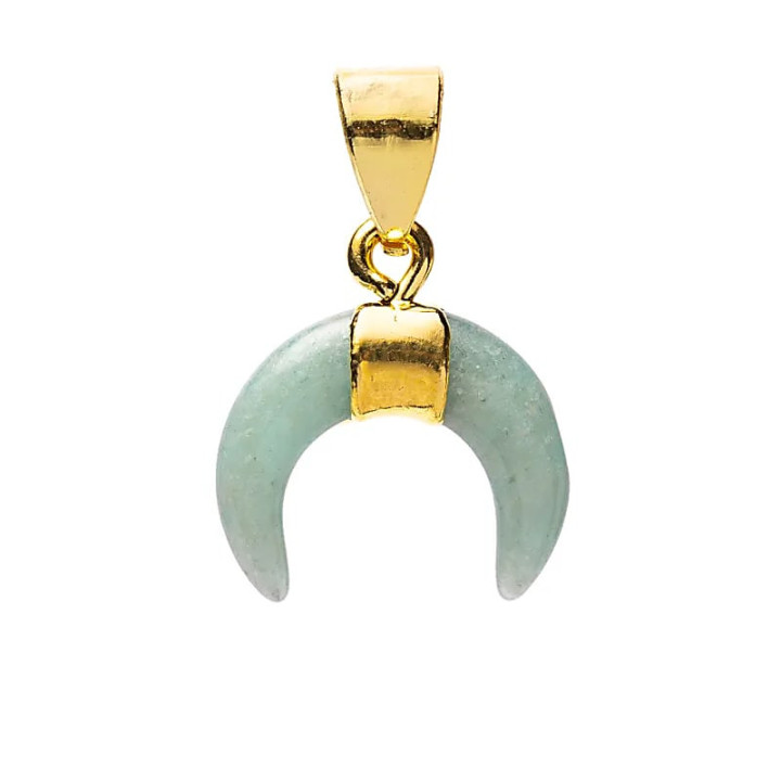 Pendentif lune croissante amazonite | Pieralune