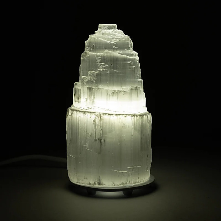 Lampe iceberg en sélénite | Pieralune
