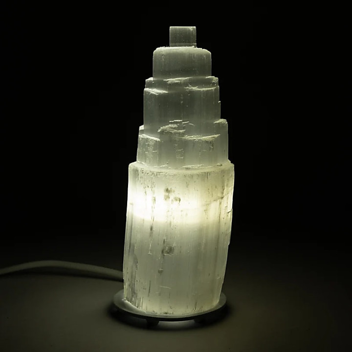 Lampe iceberg en sélénite | Pieralune