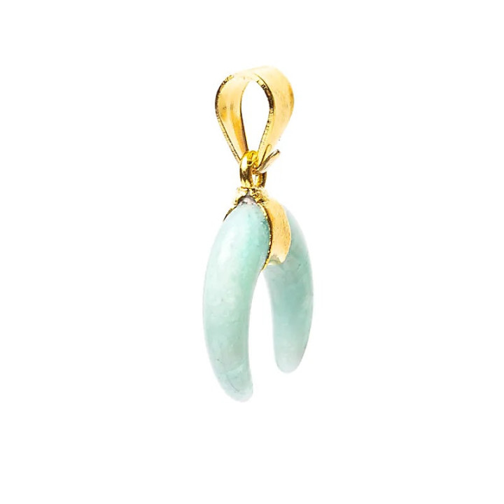 Pendentif lune croissante amazonite | Pieralune