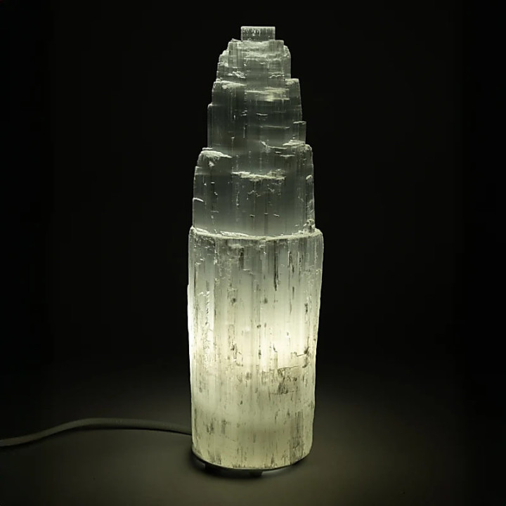 Lampe iceberg en sélénite | Pieralune