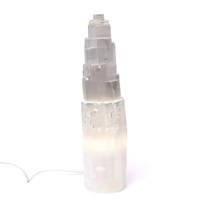 Lampe iceberg en sélénite | Pieralune