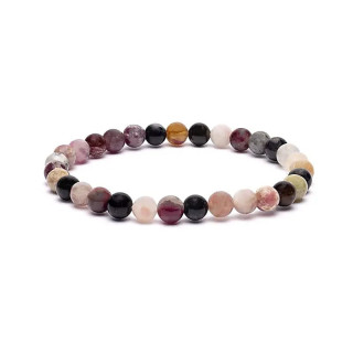Bracelet élastique en tourmaline mixte | Pieralune