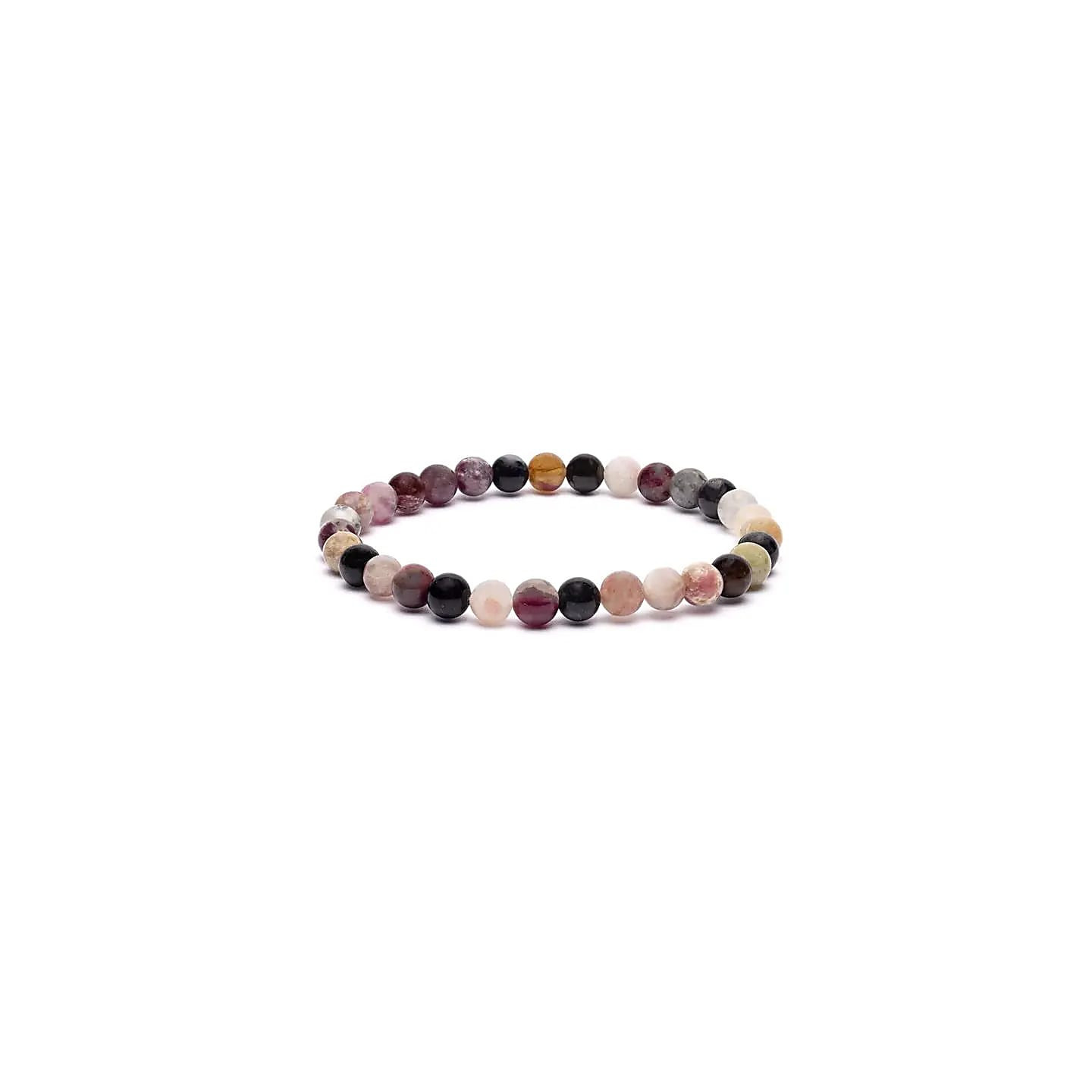 Bracelet élastique en tourmaline mixte | Pieralune