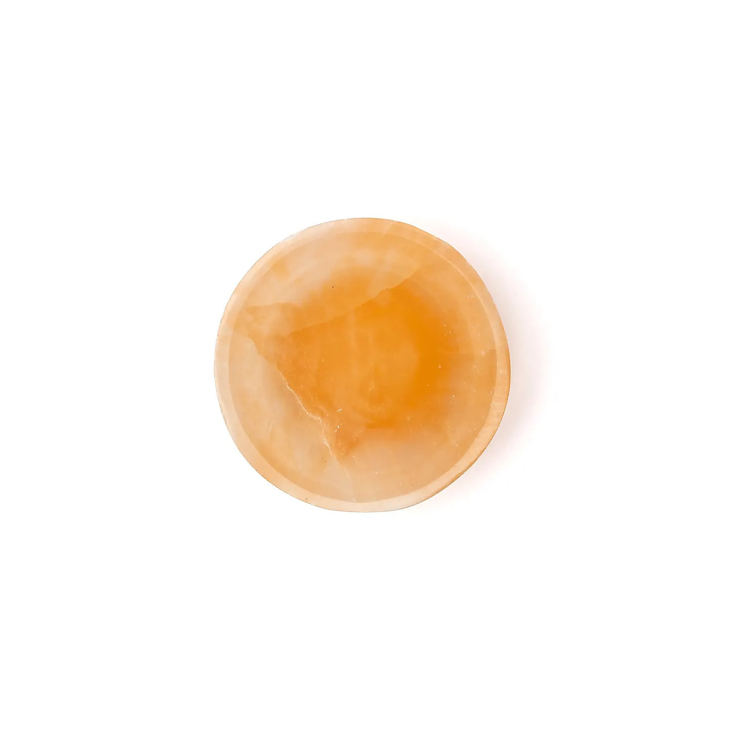 Bol rond en sélénite couleur pêche | Pieralune