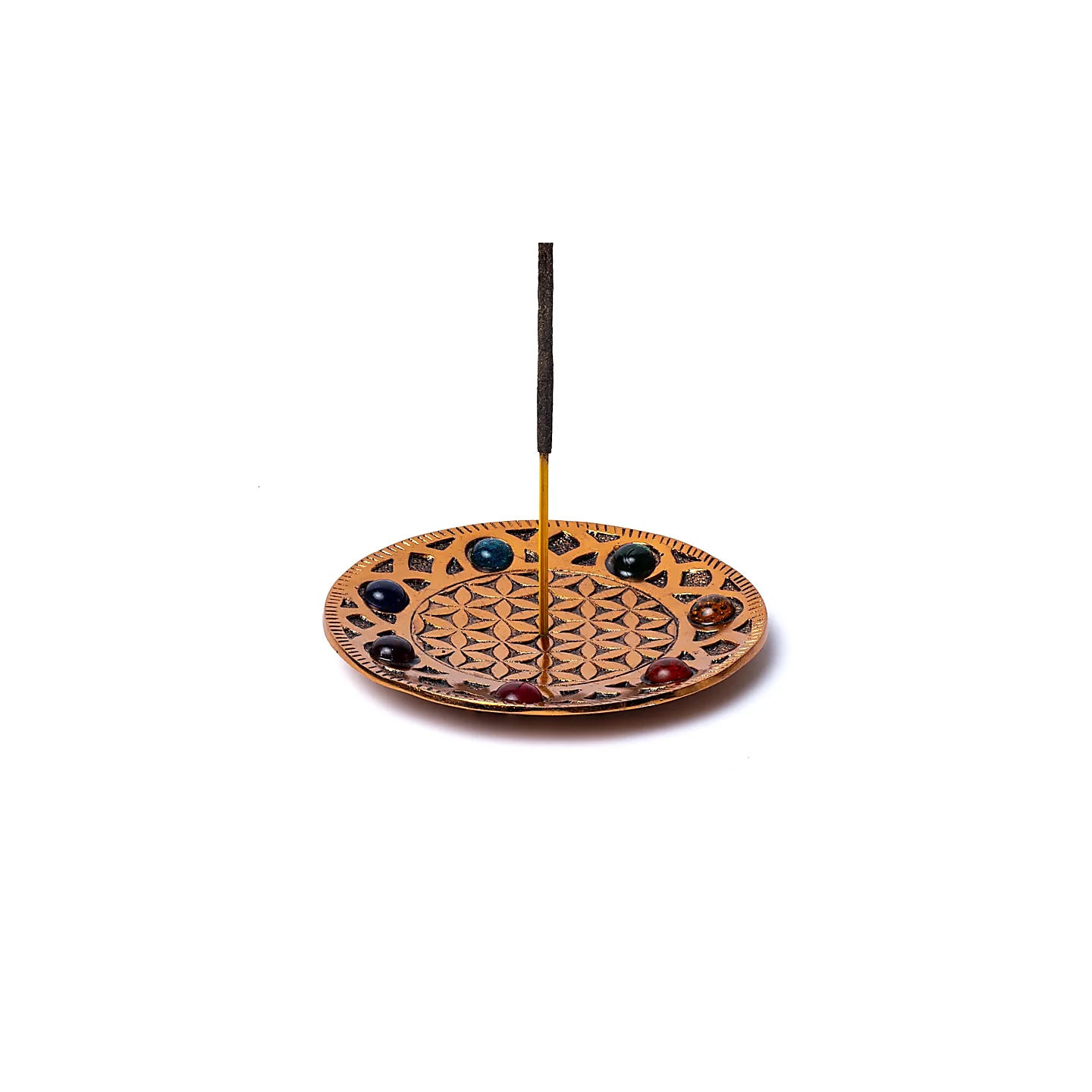 Porte encens finition cuivre Fleur de vie | Pieralune