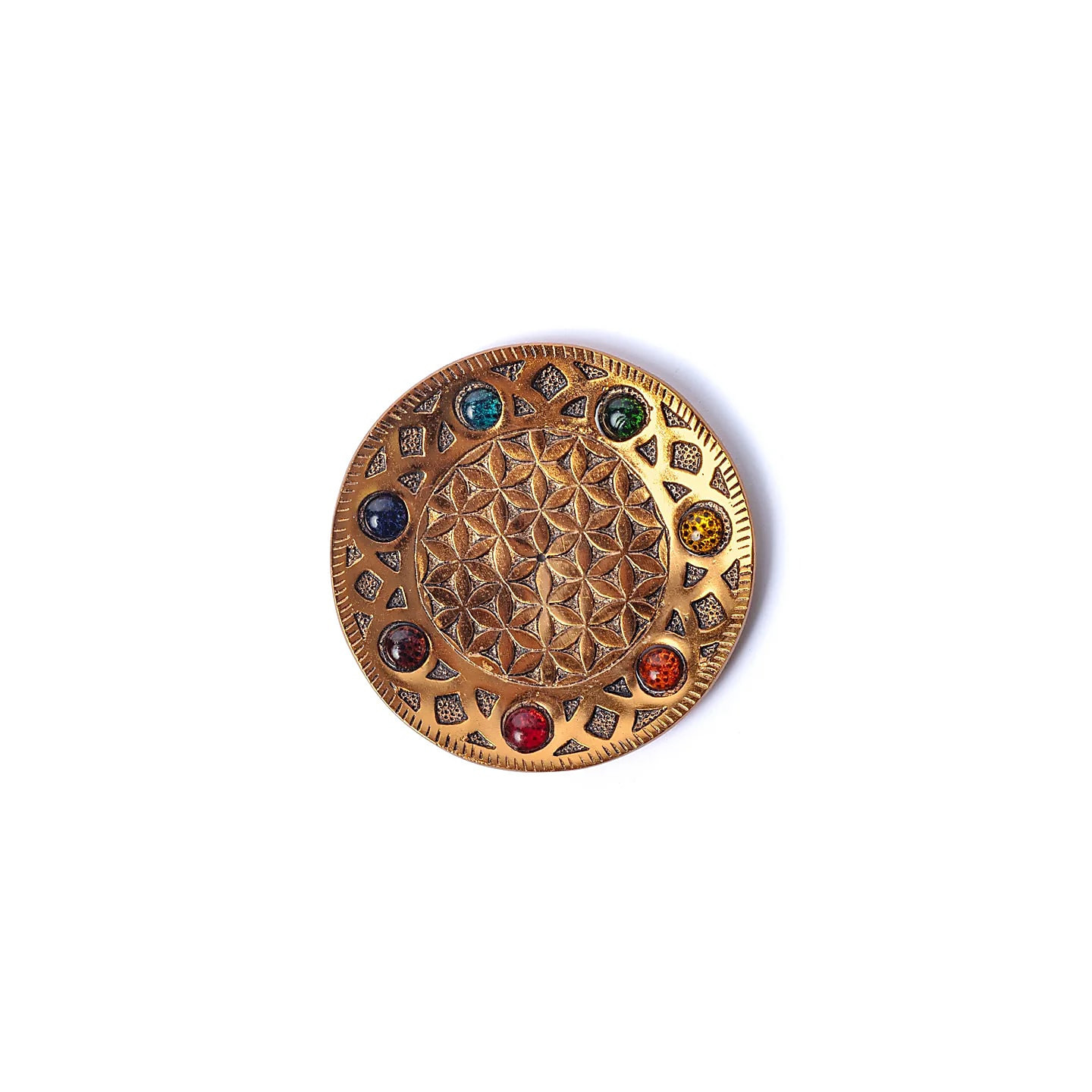 Porte encens finition cuivre Fleur de vie | Pieralune