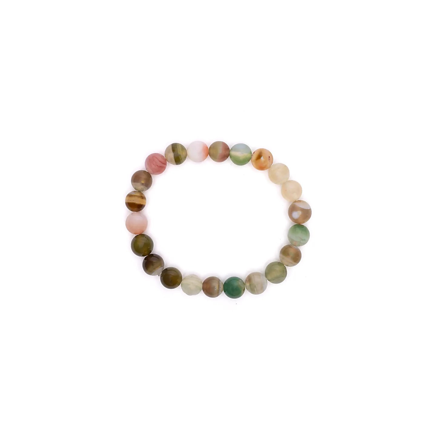 Bracelet élastique en agate mixte | Pieralune