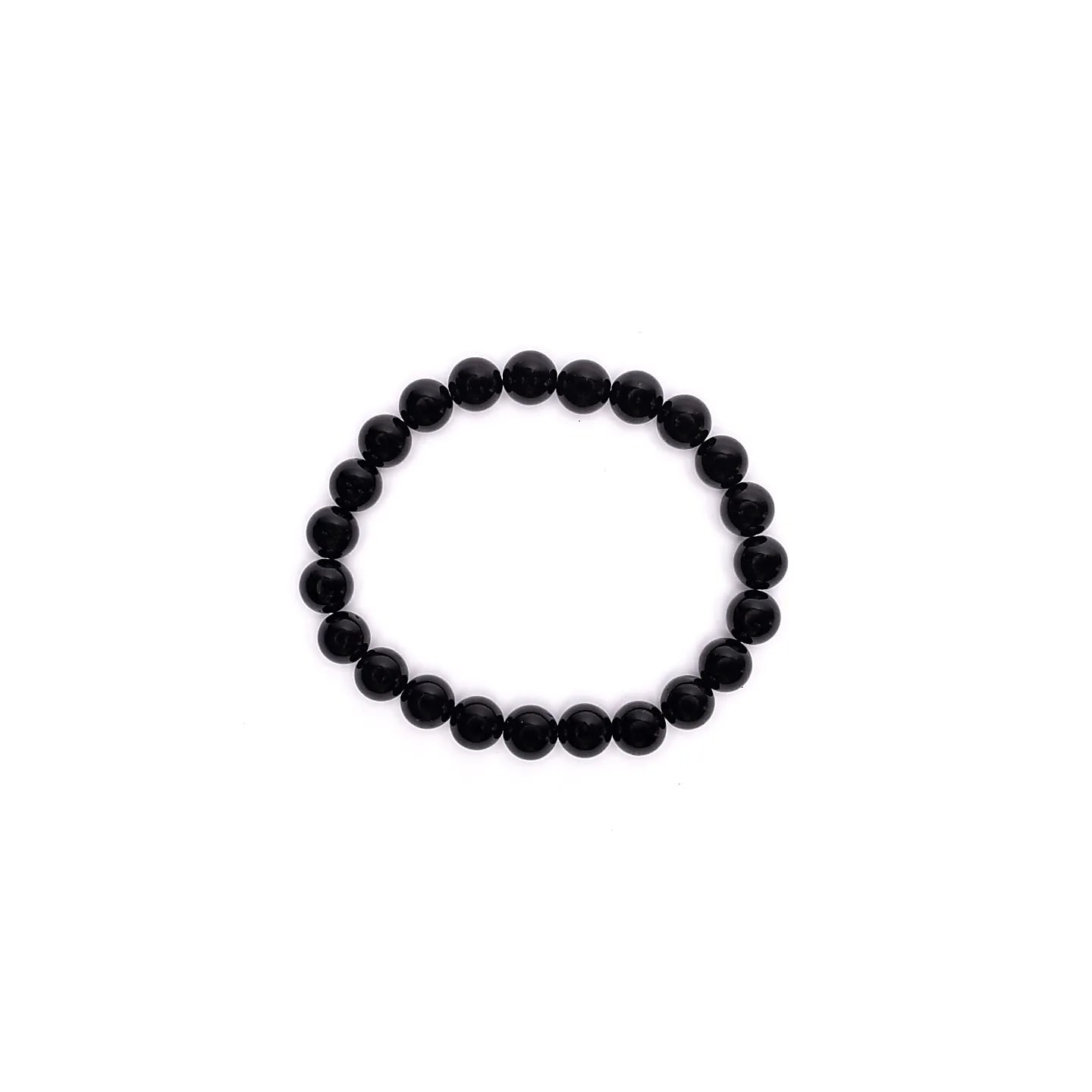 Bracelet élastique en tourmaline noire | Pieralune