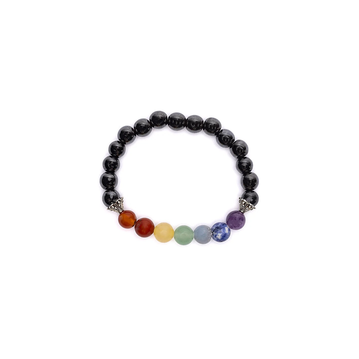 Bracelet chakra en hématite élastique | Pieralune