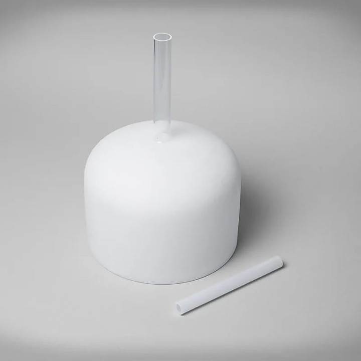 Bol chantant de cristal blanc avec manche note DO 432 | Pieralune