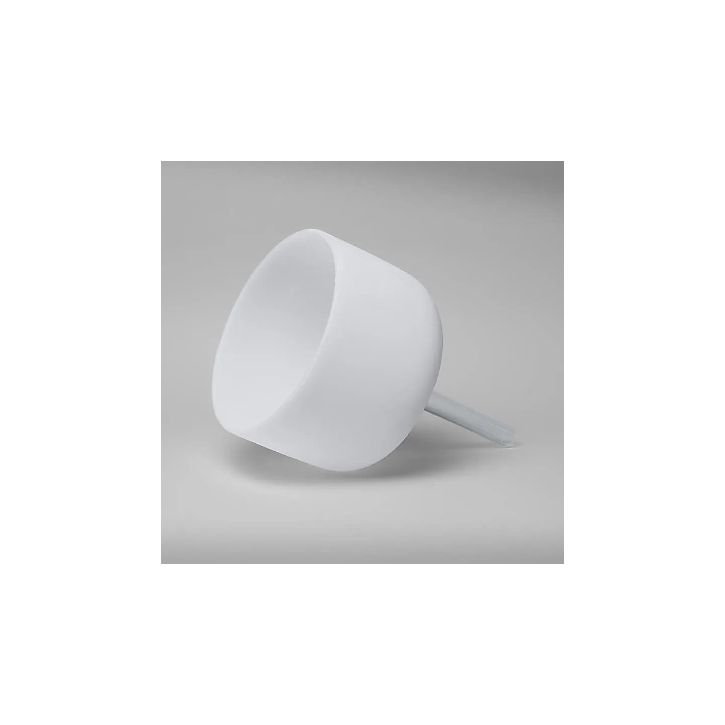 Bol chantant de cristal blanc avec manche note RE 432 Hz | Pieralune