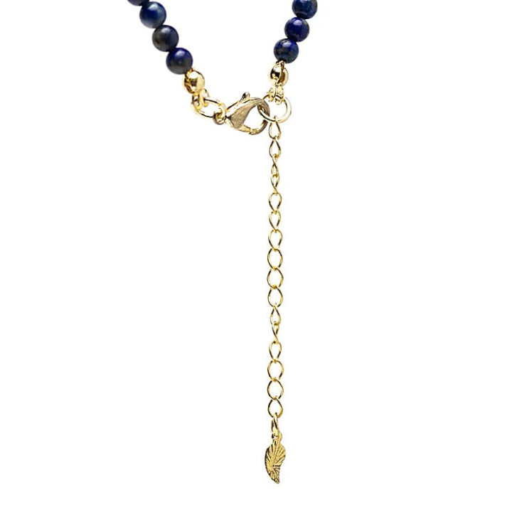 Collier ajustable Lapis-lazuli avec pendentif lune | Pieralune