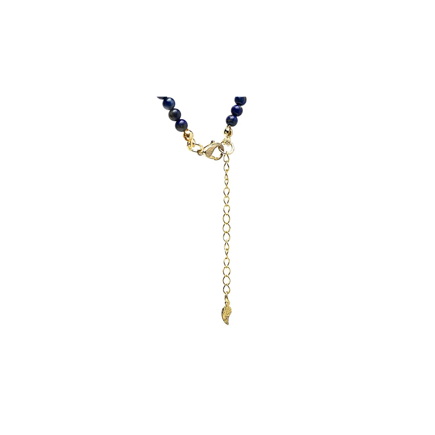 Collier ajustable Lapis-lazuli avec pendentif lune | Pieralune