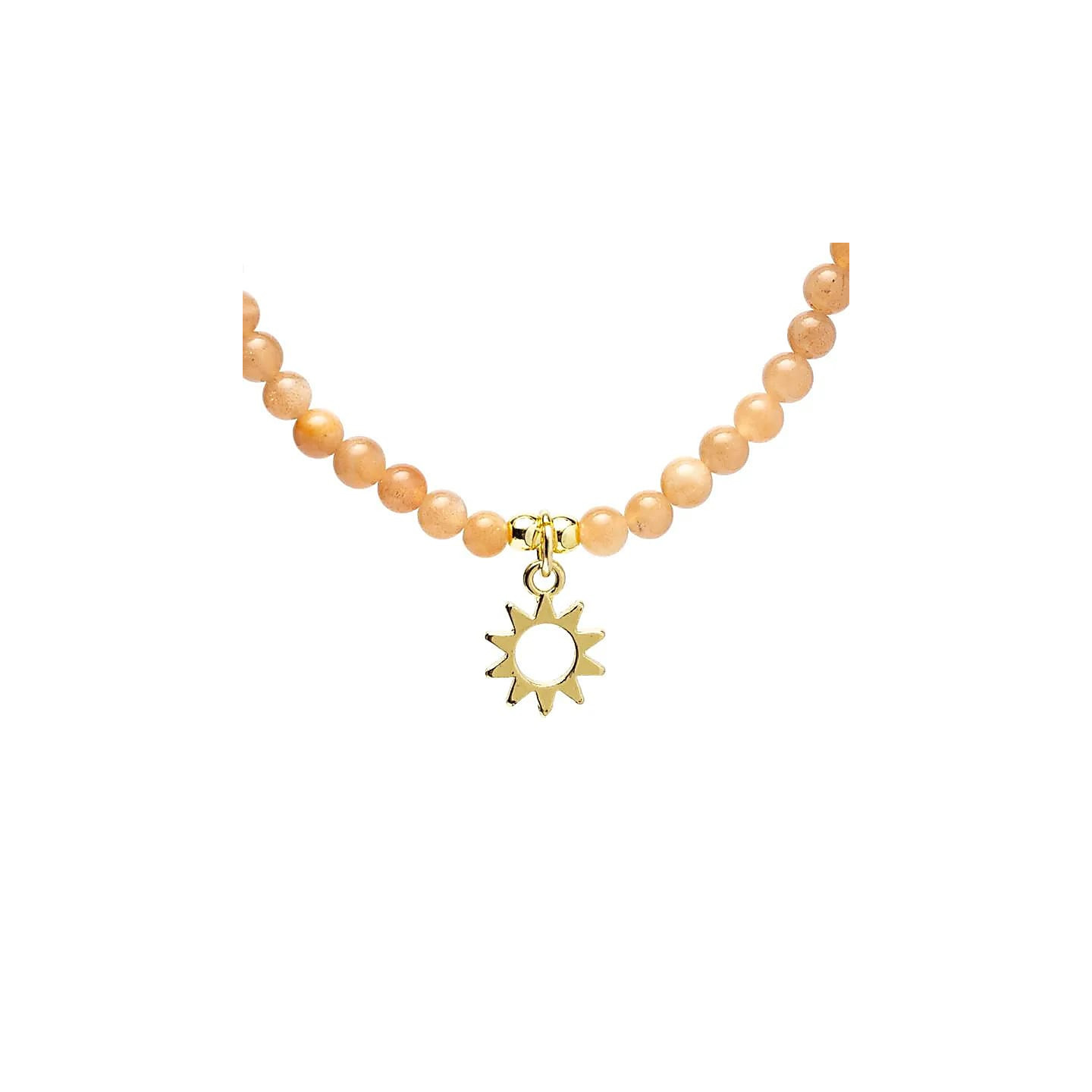 Collier ajustable Pierre de soleil avec pendentif soleil | Pieralune