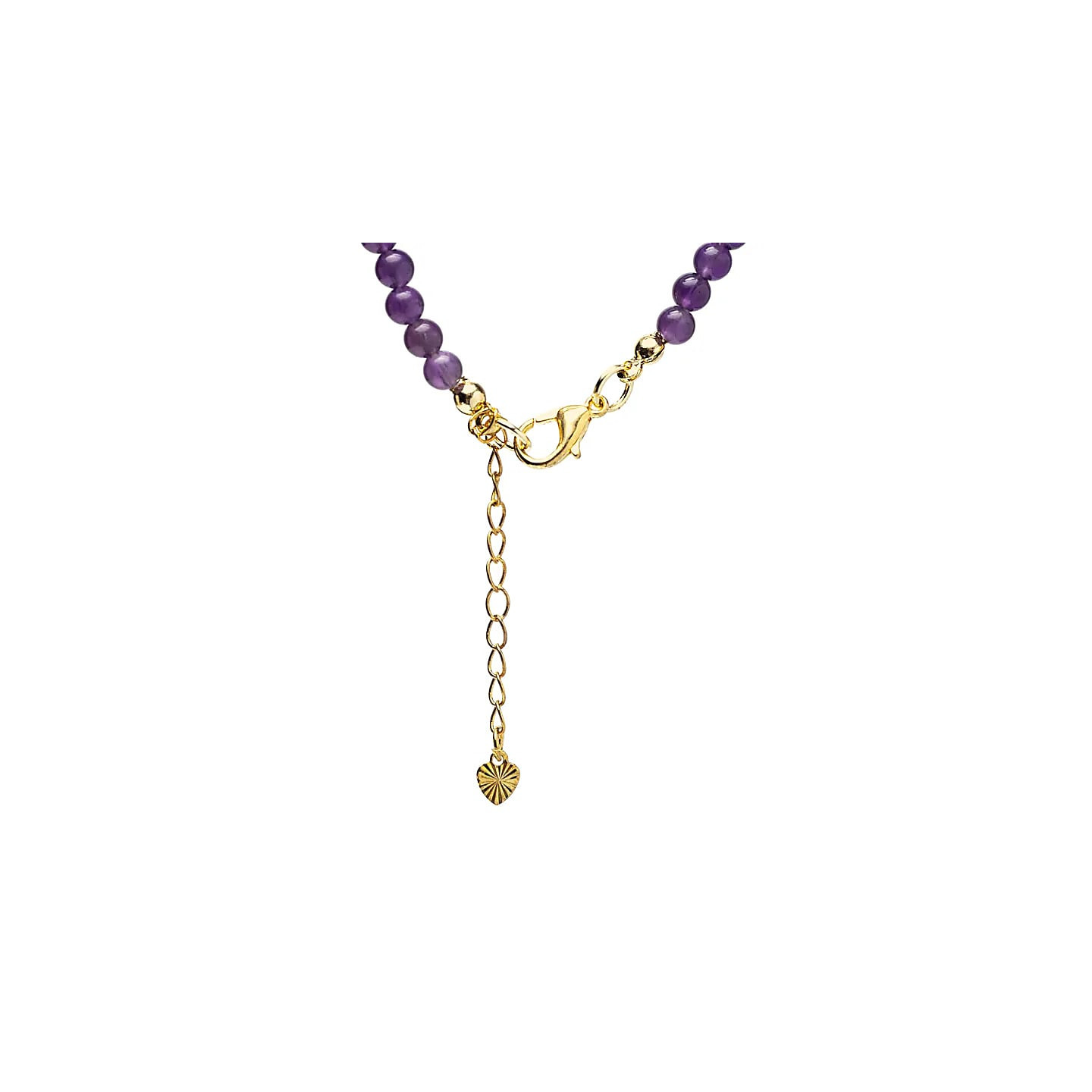 Collier ajustable Améthyste avec pendentif soleil | Pieralune