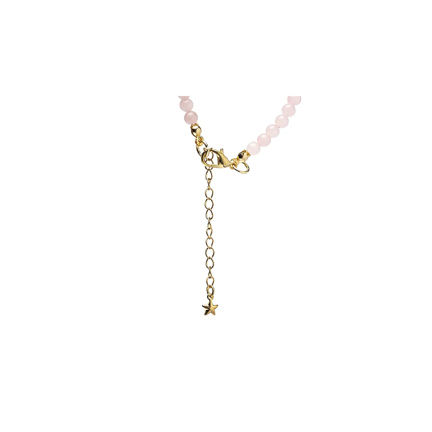 Collier ajustable Quartz rose avec pendentif étoile | Pieralune