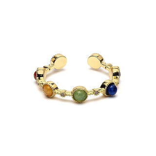 Bague ouverte avec 7 pierres des chakras | Pieralune