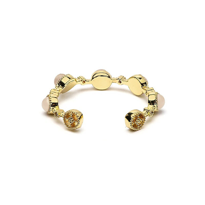 Bague ouverte avec quartz rose | Pieralune